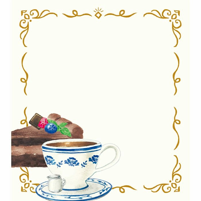 robust mini Tea Time Memo Pad 100 Sheets