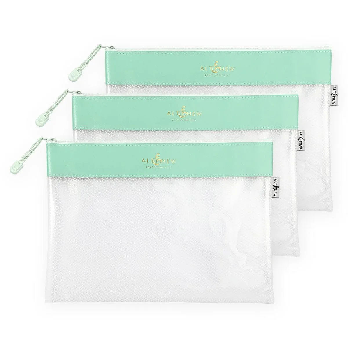 neutral Teal Zip 'N' Stash Pouches Bundle (3 Pcs)
