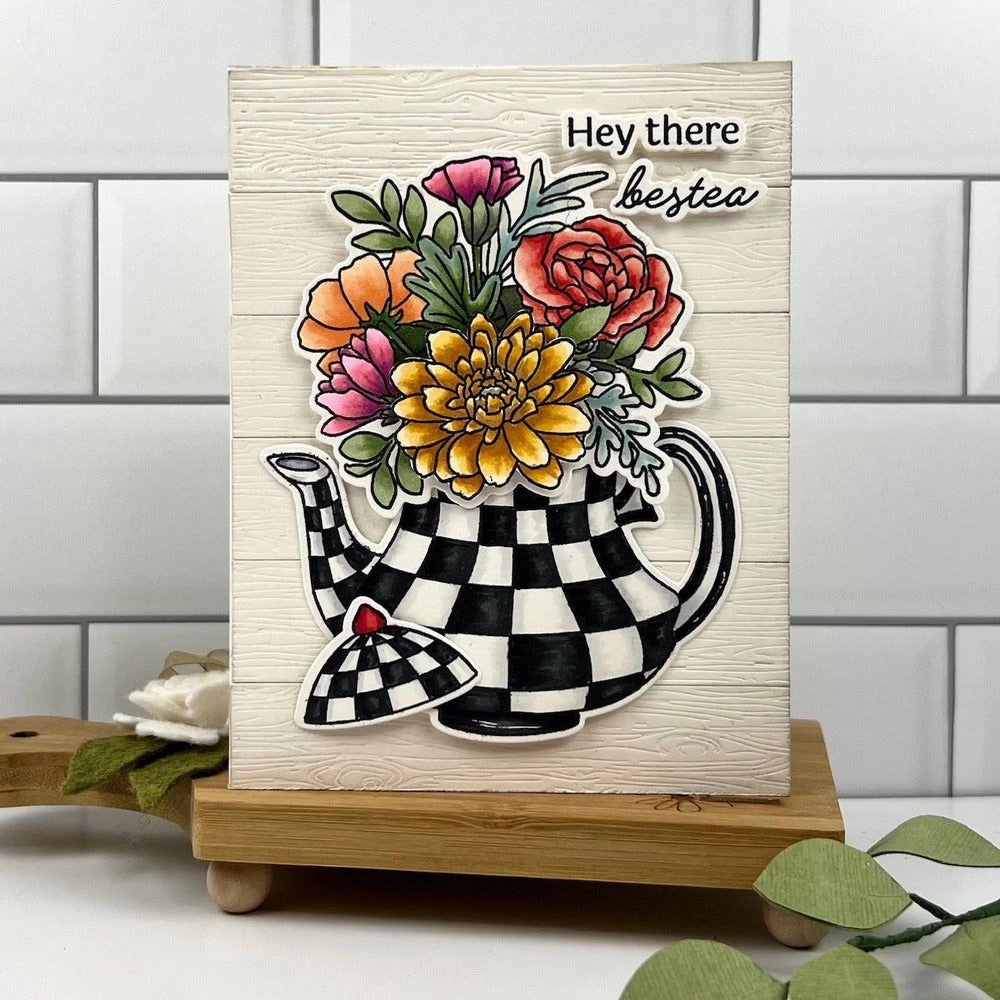Teatime Florals - 6X8 Stamp Set metal premium