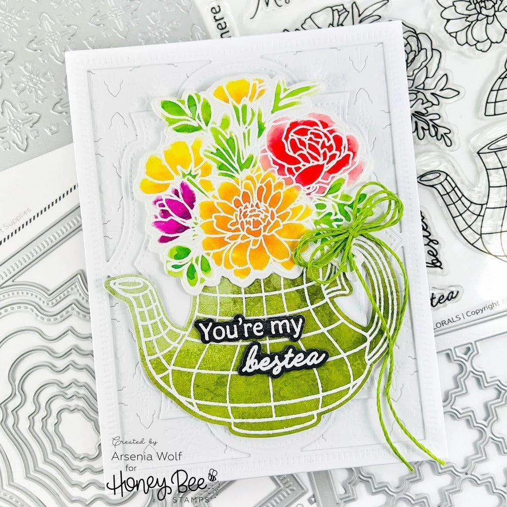 Teatime Florals - 6X8 Stamp Set classic