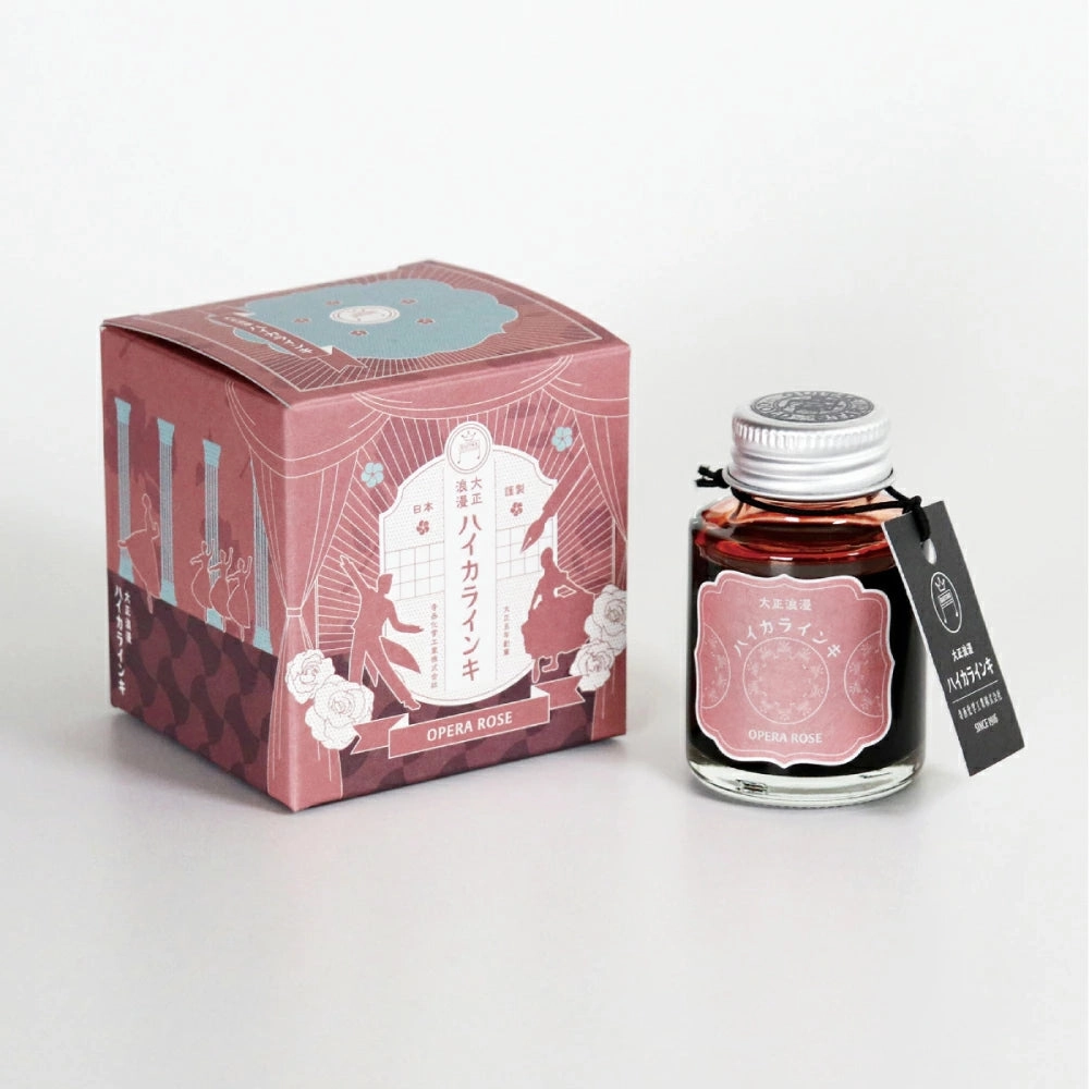 Teranishi Guitar Taisho Roman Haikara Ink - Opera Rose - 40Ml paper automatic