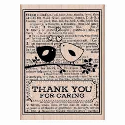 handy shiny Thank You Card Rubber Stamp