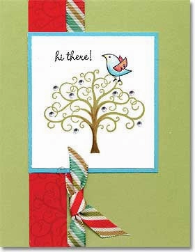 thin Thank You Card Rubber Stamp