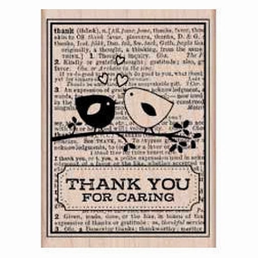 handy shiny Thank You Card Rubber Stamp
