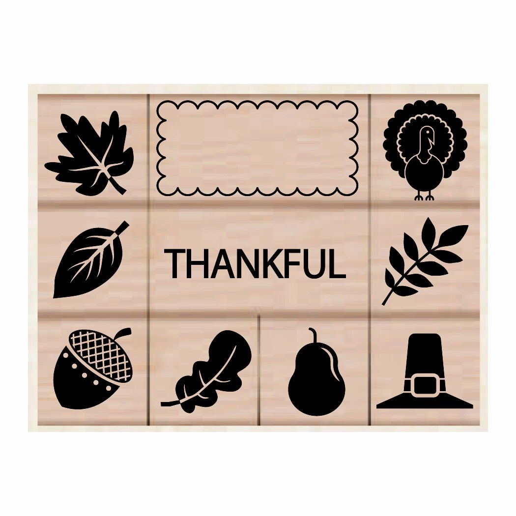 Thankful Rubber Stamp Set matte everyday
