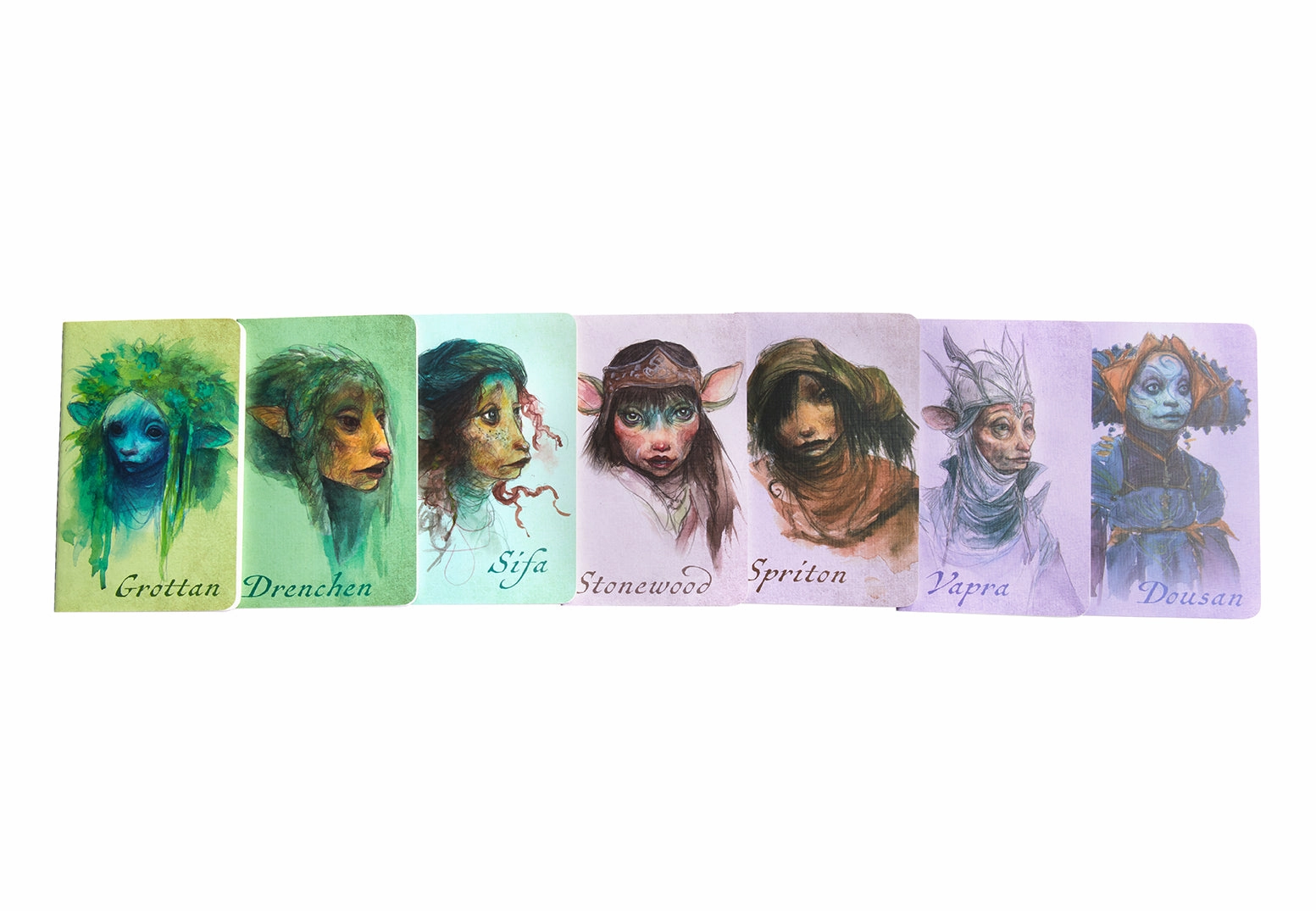 The Dark Crystal: Gelfling Clan Sewn Notebook Boxed Set (Set Of 7) springloaded