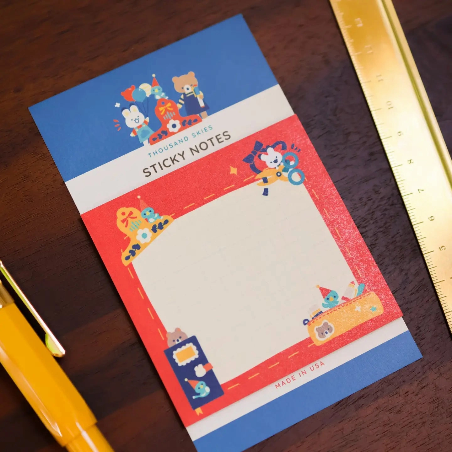 The Essentials Sticky Notes magnetic metallic
