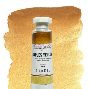 automatic vintage Naples Yellow Pbr24  - Artist Grade Handmade Honey Based Watercolor Tube 15Ml