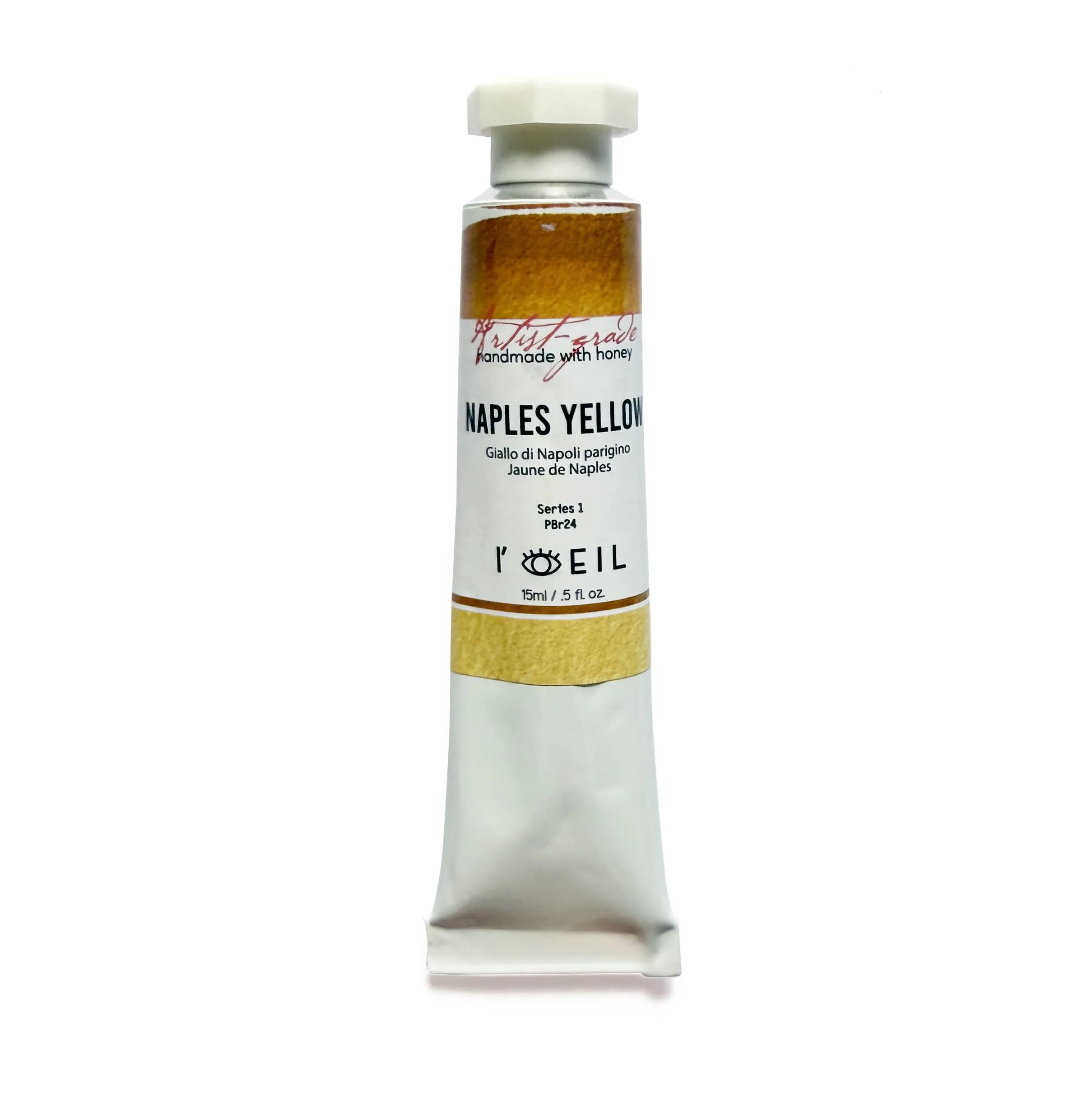 metallic Naples Yellow Pbr24  - Artist Grade Handmade Honey Based Watercolor Tube 15Ml