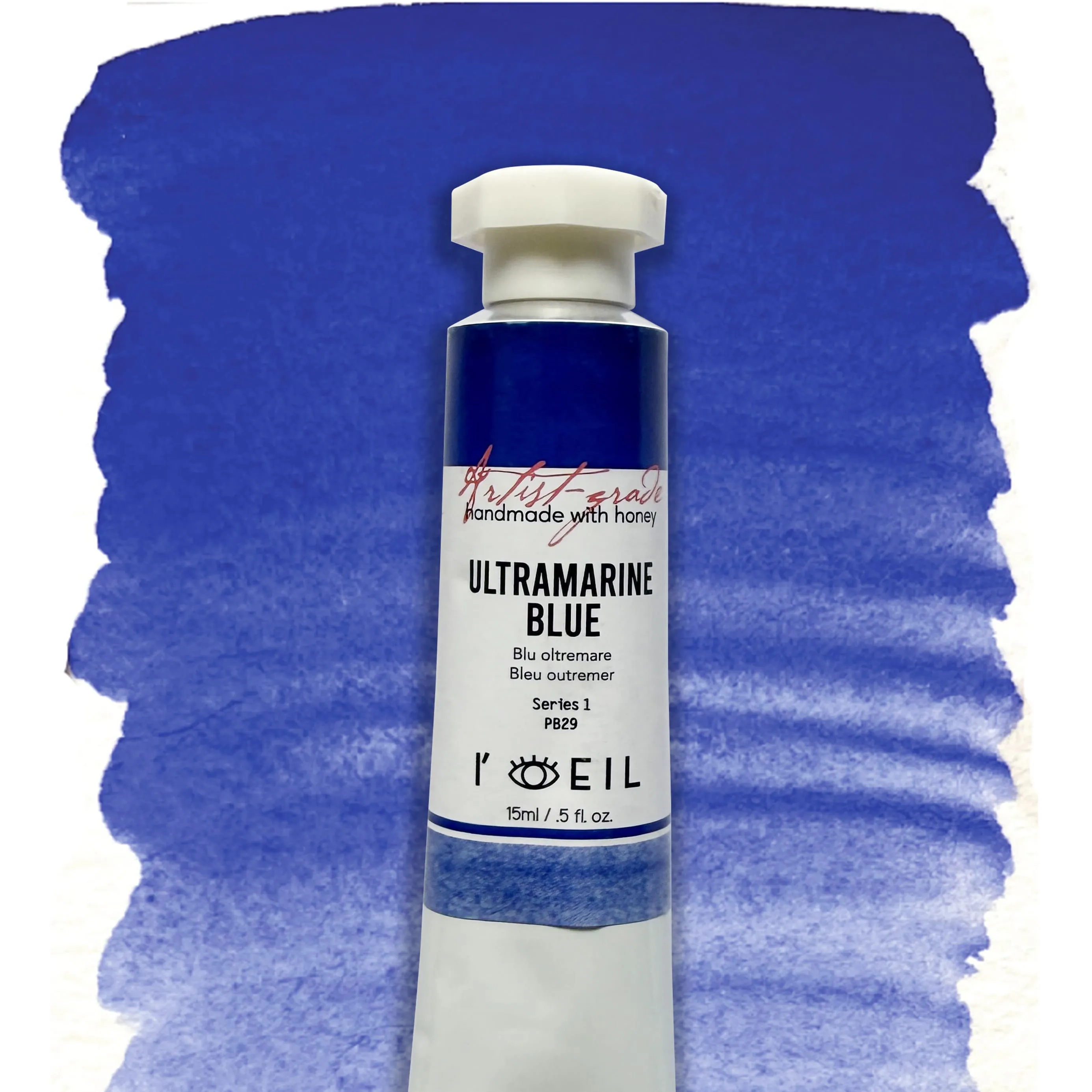 Ultramarine Blue Pb29 - Artist Grade Handmade Honey Based Watercolor Tube 15Ml slim shiny