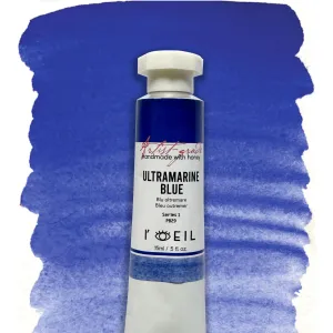 Ultramarine Blue Pb29 - Artist Grade Handmade Honey Based Watercolor Tube 15Ml slim shiny