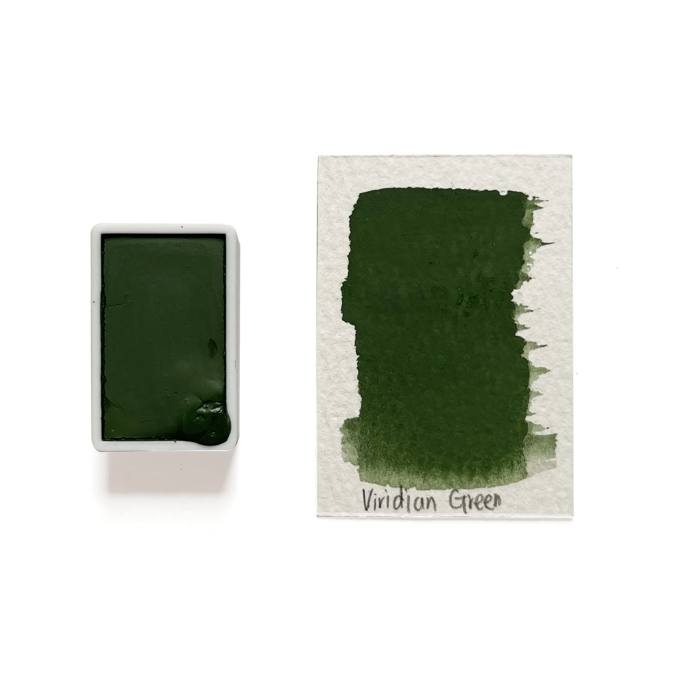 sturdy Viridian Green - Artist Grade Handmade Honey Based Watercolor Paint Full Pan 3.2Ml
