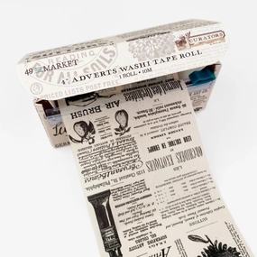 portable everyday Adverts 49 And Market Curators 4" Washi Tape Roll