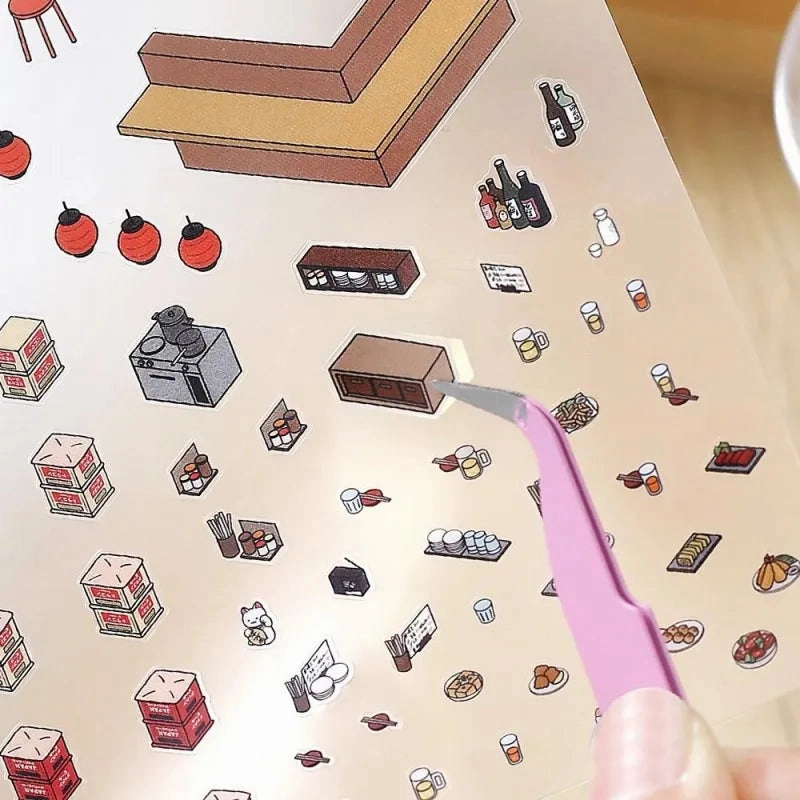 shockproof Bgm Diorama 2.5D Sticker - Izakaya