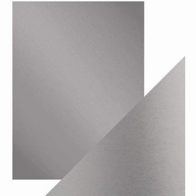 new retractable Craft Perfect Satin Mirror Card - 8.5X11 5/Pkg Frosted Silver