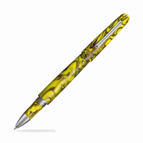 affordable compact Montegrappa Elmo Summer Bloom Iris Yellow Rollerball Pen