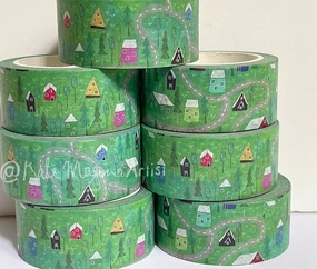 Nordic Village Washi Tape minimalist rubber