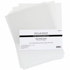 bright Spellbinders Clear Acetate Sheets 8.5"X11" - 10/Pkg