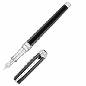 finest manual St Dupont Line D Windsor Black And Palladium Fountain Pen