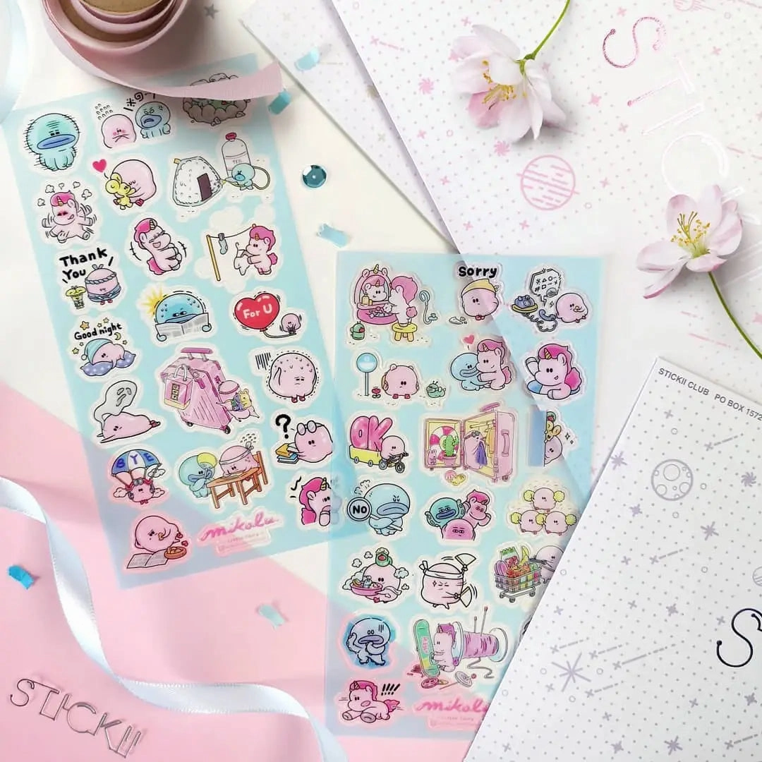 Stickii Unlikely Besties (#1) Sticker Sheet bestselling recycled