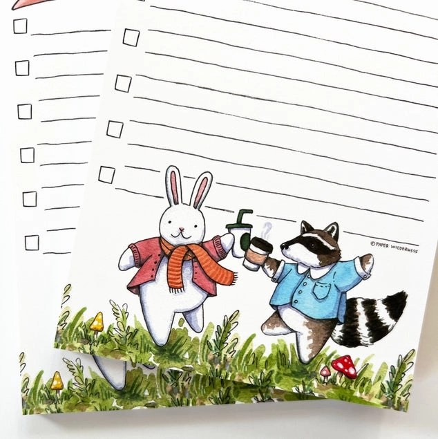 Things To Do After Coffee Forest Friends List Notepad everyday