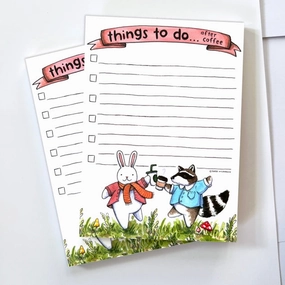 Things To Do After Coffee Forest Friends List Notepad neutral