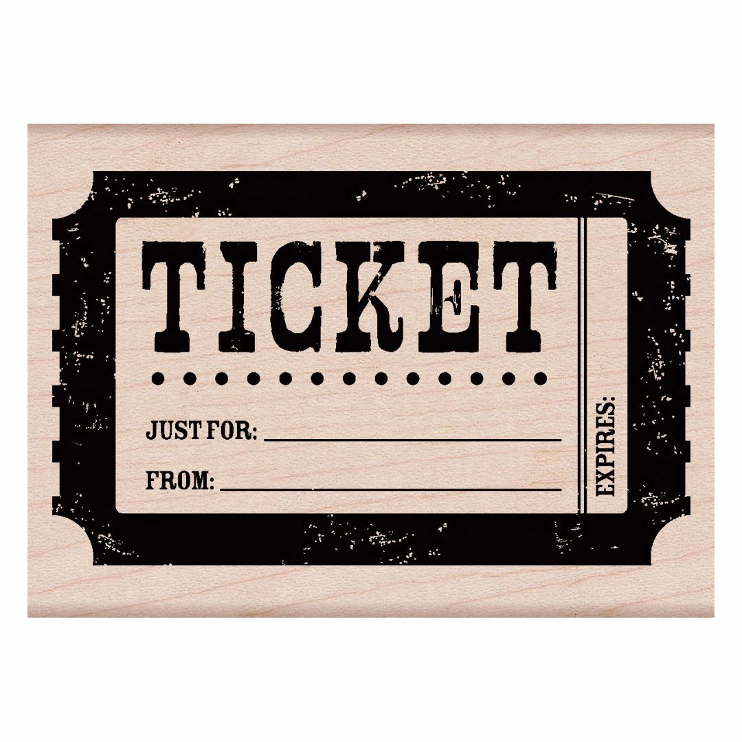 Ticket Stamp colorful sturdy
