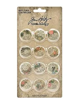 Tim Holtz Collection  Idealolgy - Quote Flair round