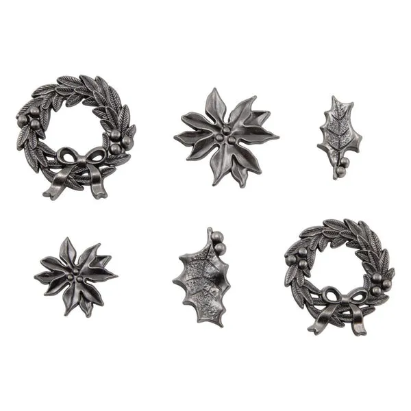 Tim Holtz Idea-Ology- Deck The Halls  Holiday Bells Metal Adornments robust