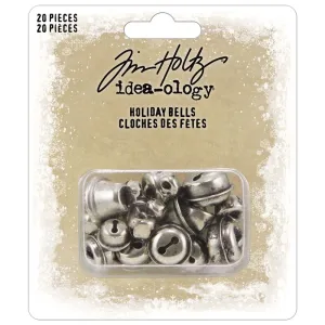 Tim Holtz Idea-Ology Holiday Bells Metal Adornments maxi seasonal