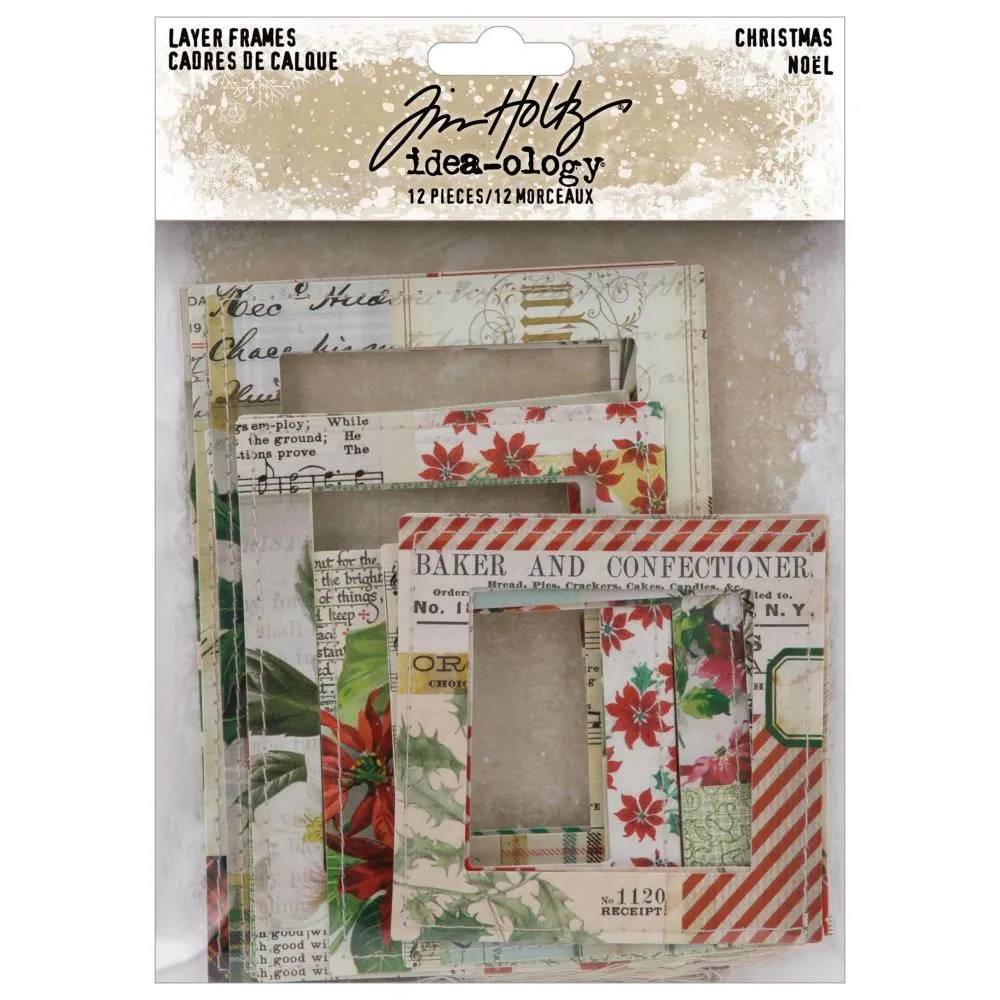 organic Tim Holtz Idea-Ology Layers And Frames Christmas Noel