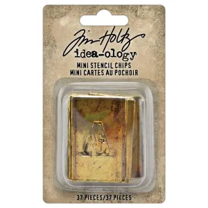 Tim Holtz Idea-Ology - Stencil Chips Mini - 37 Pieces boxed valuable