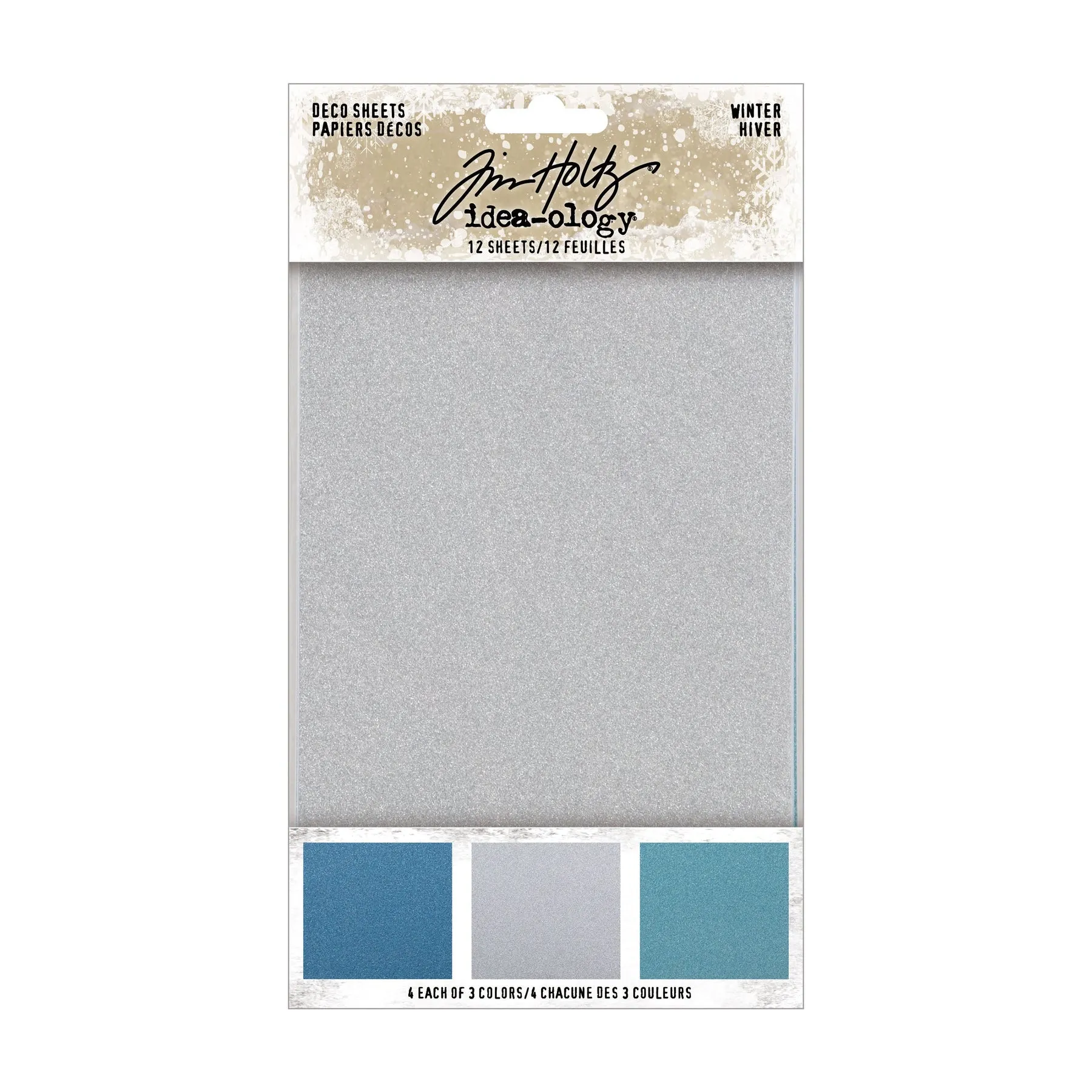 Tim Holtz Ideaology Christmas Sparkling Adhesive Backed Sheets sleek