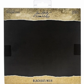 classic Tim Holtz Kraft Stock Pad 8"X8" 24/Pkg - Blackout