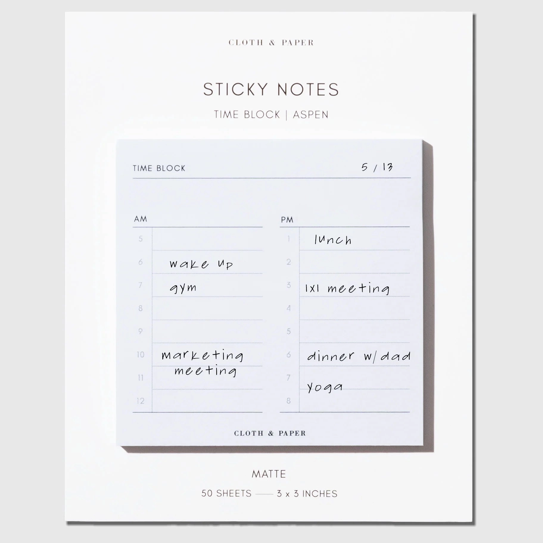 sealed Time Block Sticky Note