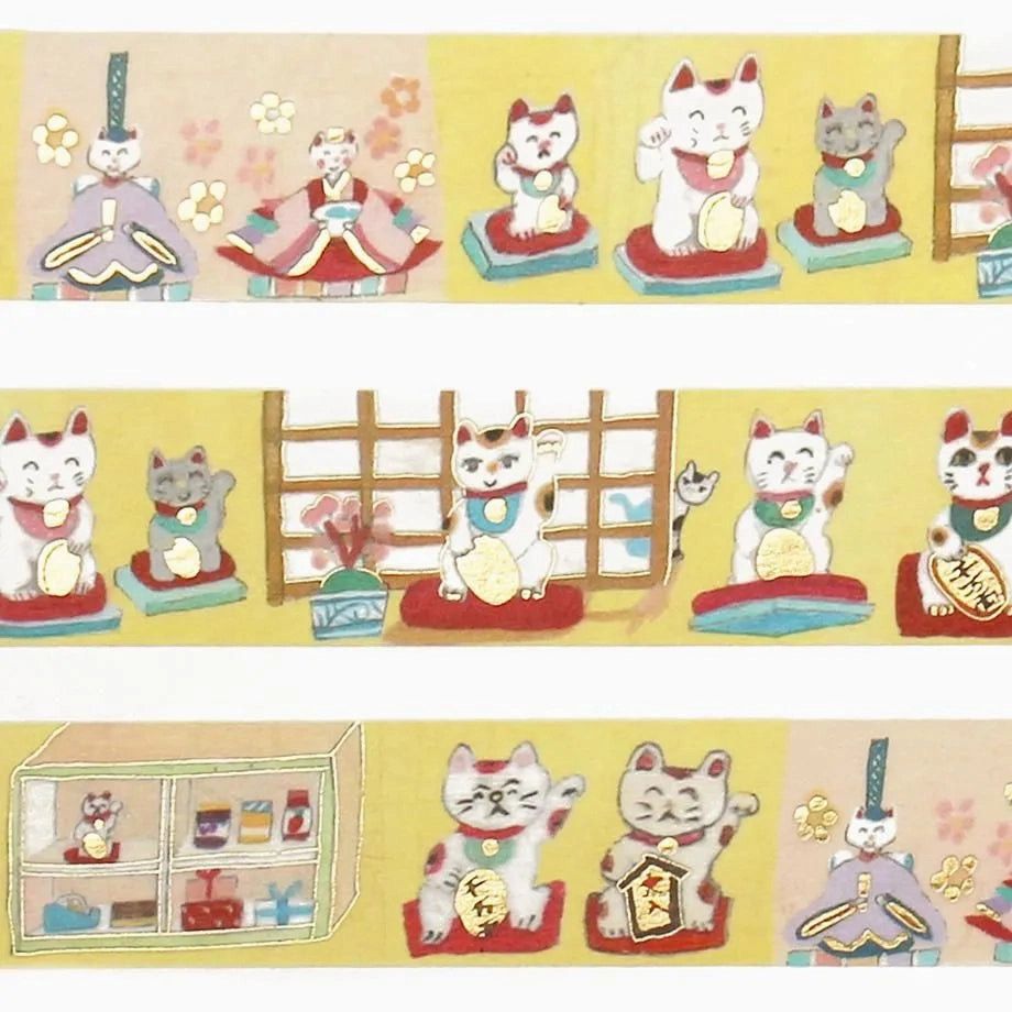Ai Okino Washi Tape - Maneki-Neko recycled