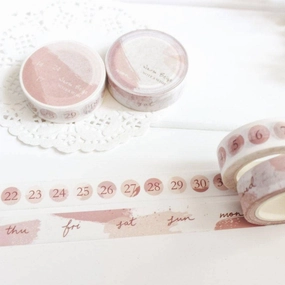 single glossy Beige Days & Numbers Washi Tape