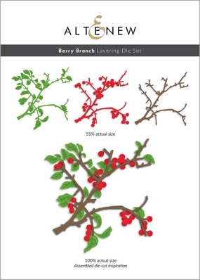 Berry Branch Layering Die Set washable kit