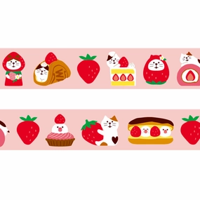 Papier Platz X Concombre Washi Tape - Strawberry organic