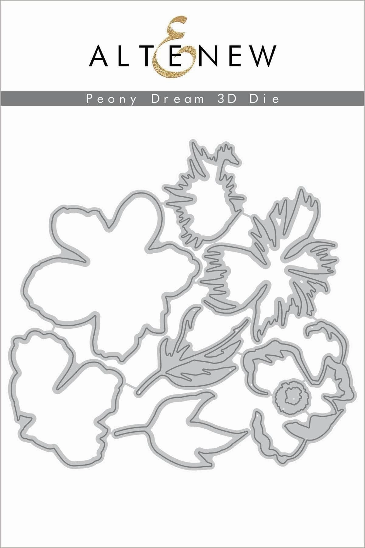 stackable steel Peony Dream 3D Die Set