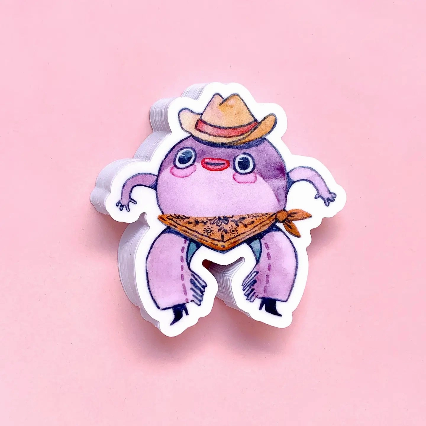 finest Toad Cowboy Vinyl Sticker