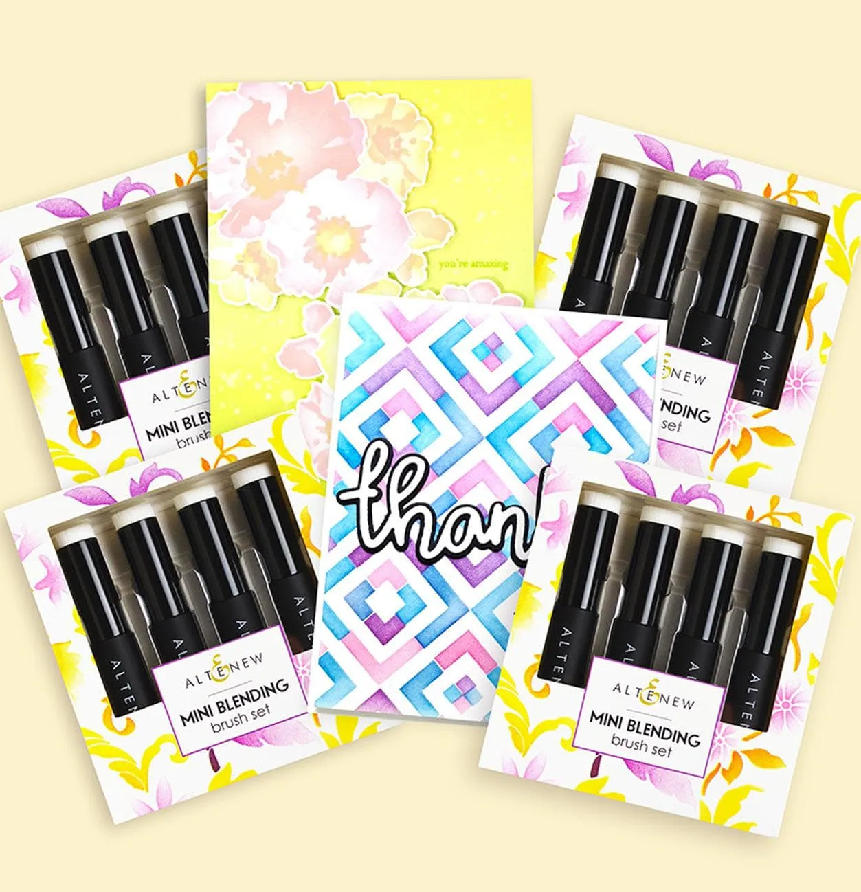 16 Mini Ink Blending Brush Bundle (4 Sets Of 4 Brushes) budget classic
