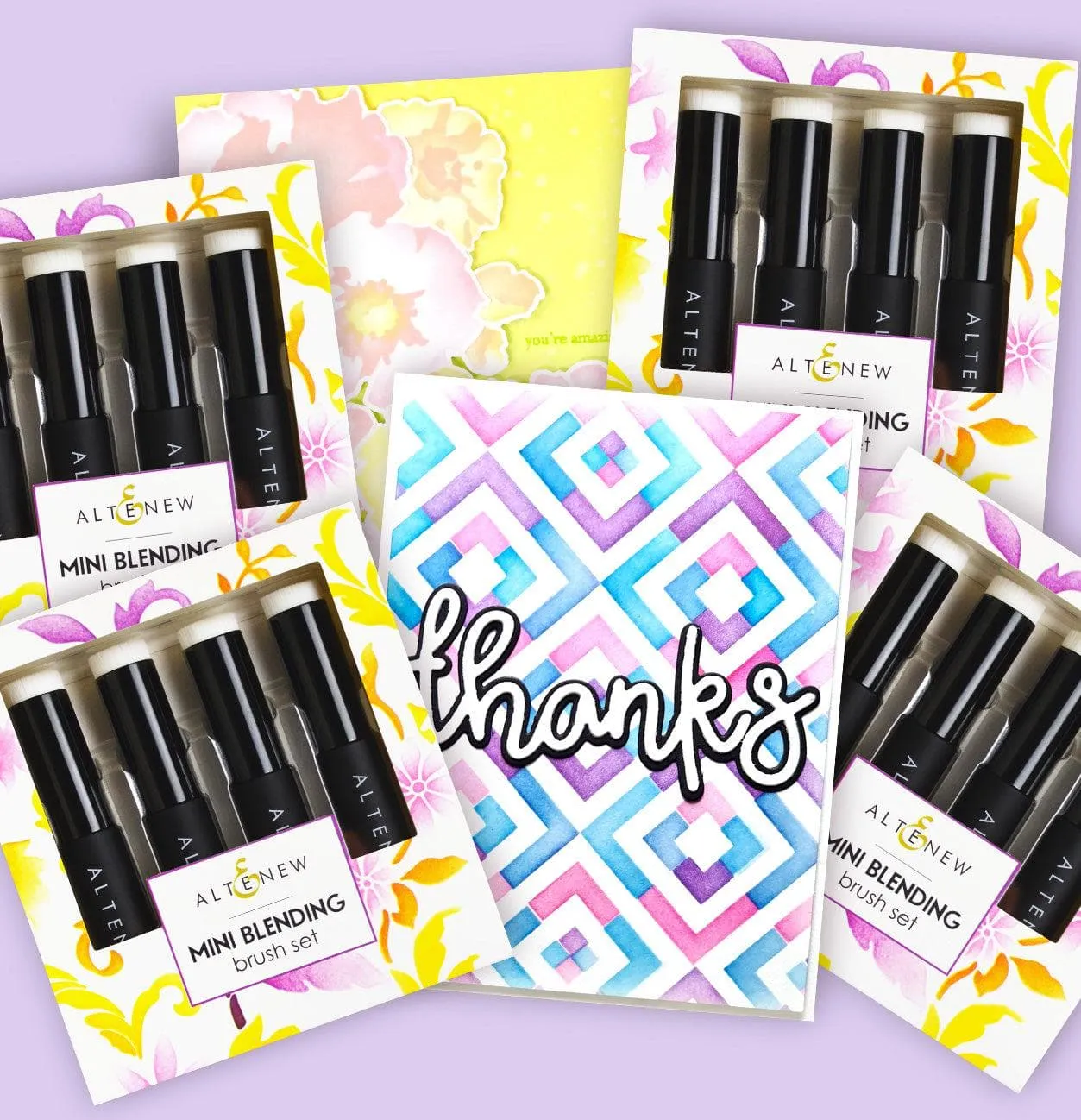 16 Mini Ink Blending Brush Bundle (4 Sets Of 4 Brushes) superior