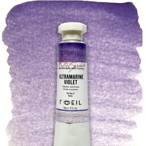 premium Ultramarine Violet Pv15 - Artist Grade Handmade Honey Based Watercolor Tube 15Ml