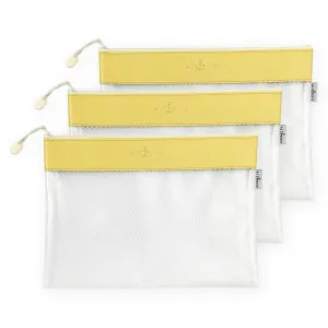 modern automatic Yellow Zip 'N' Stash Pouches Bundle (3 Pcs)