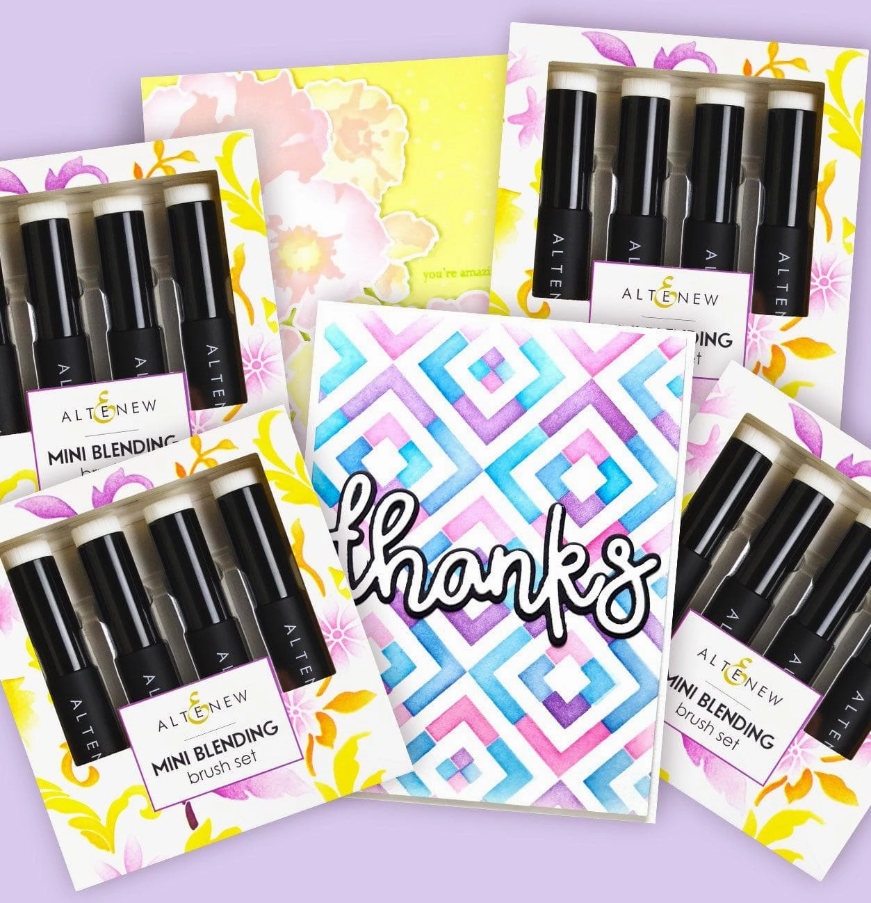 16 Mini Ink Blending Brush Bundle (4 Sets Of 4 Brushes) superior