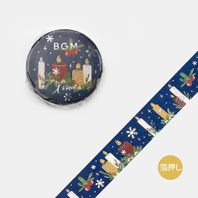 Christmas Candles Washi Tape metallic