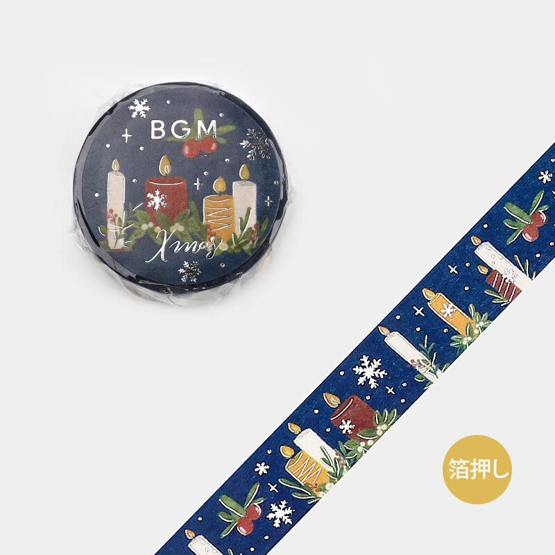 Christmas Candles Washi Tape metallic
