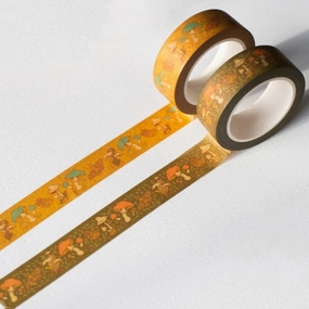 manual biodegradable Mushrooms   Moths Washi Tape