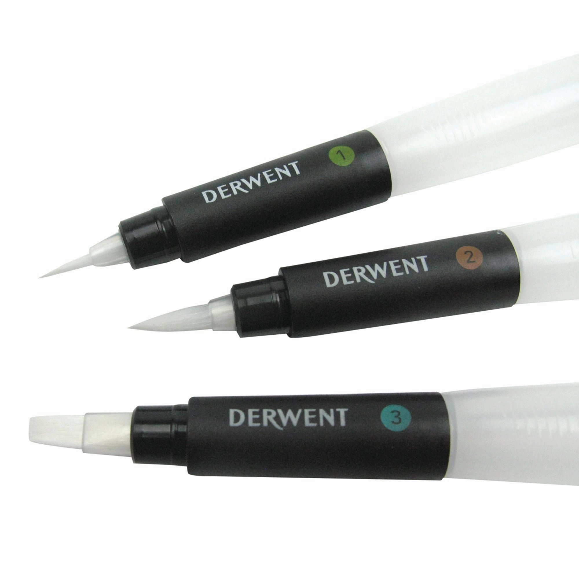 Pack Of 3 Waterbrush Paintbrushes single fiber
